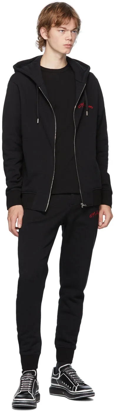 Alexander McQueen Black Vintage Loopback Lounge Pants