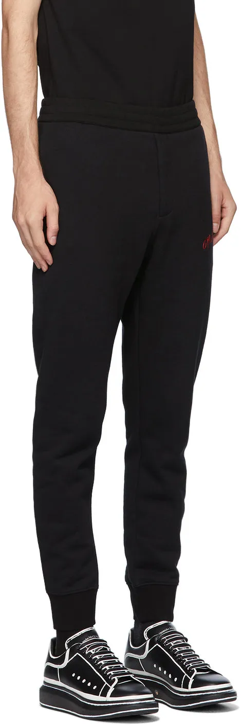 Alexander McQueen Black Vintage Loopback Lounge Pants