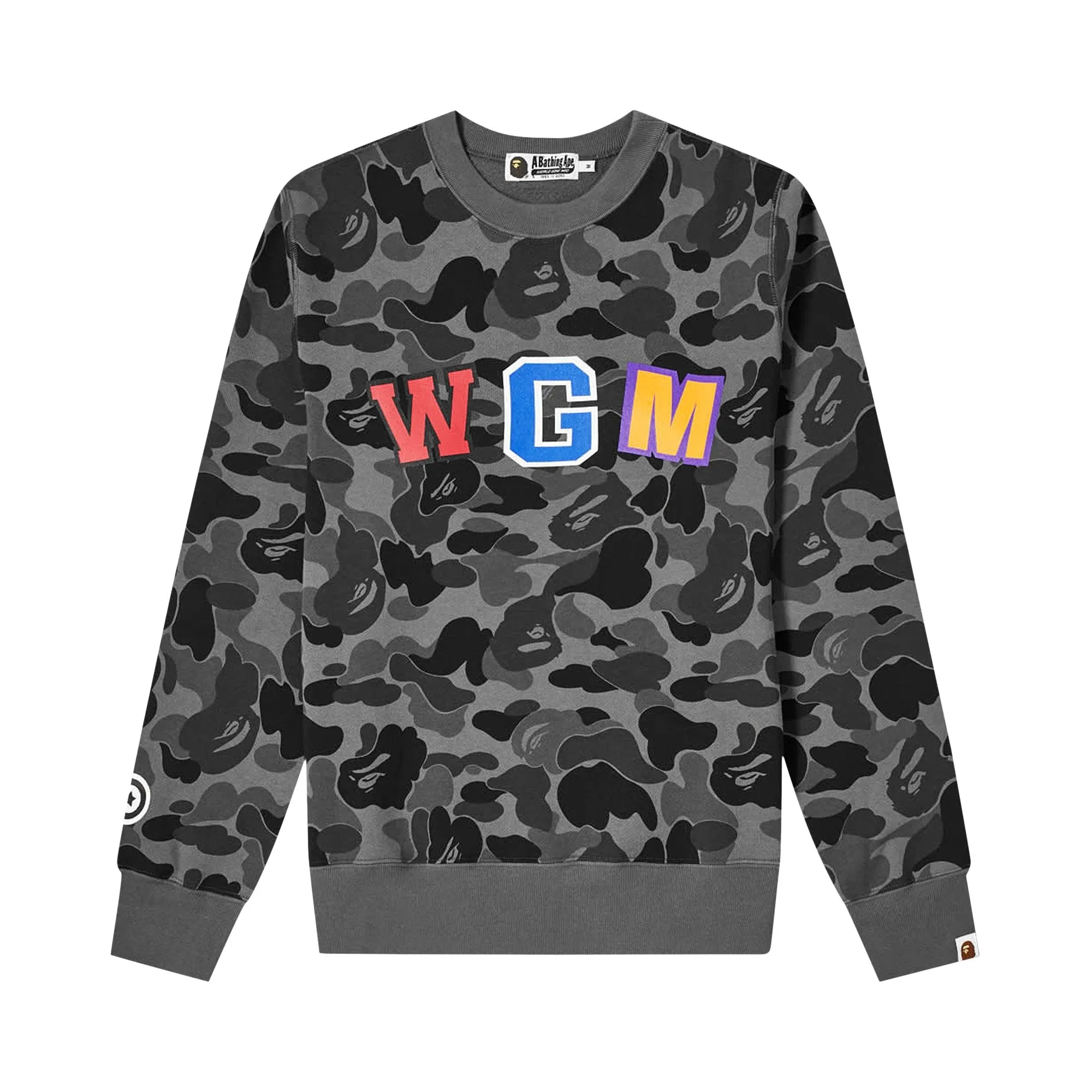 BAPE ABC Shark Crewneck, black