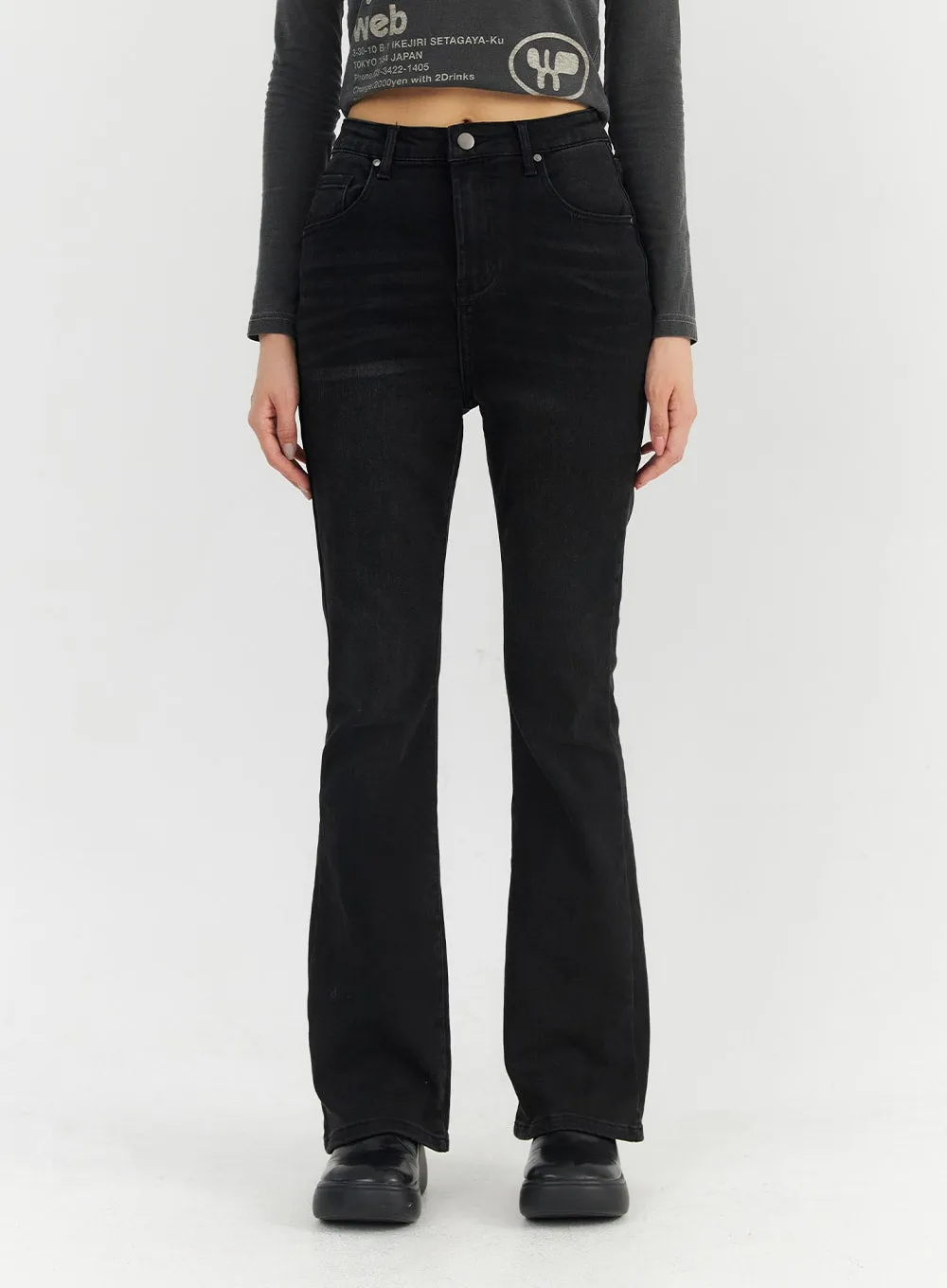 Fleeced Bootcut Cotton Pants CO327