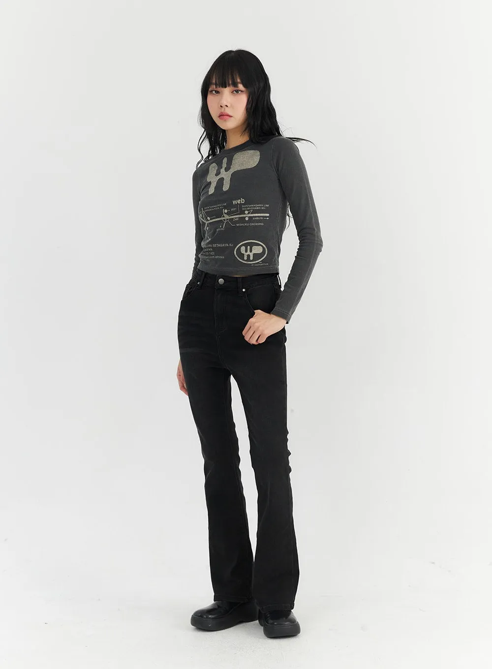 Fleeced Bootcut Cotton Pants CO327