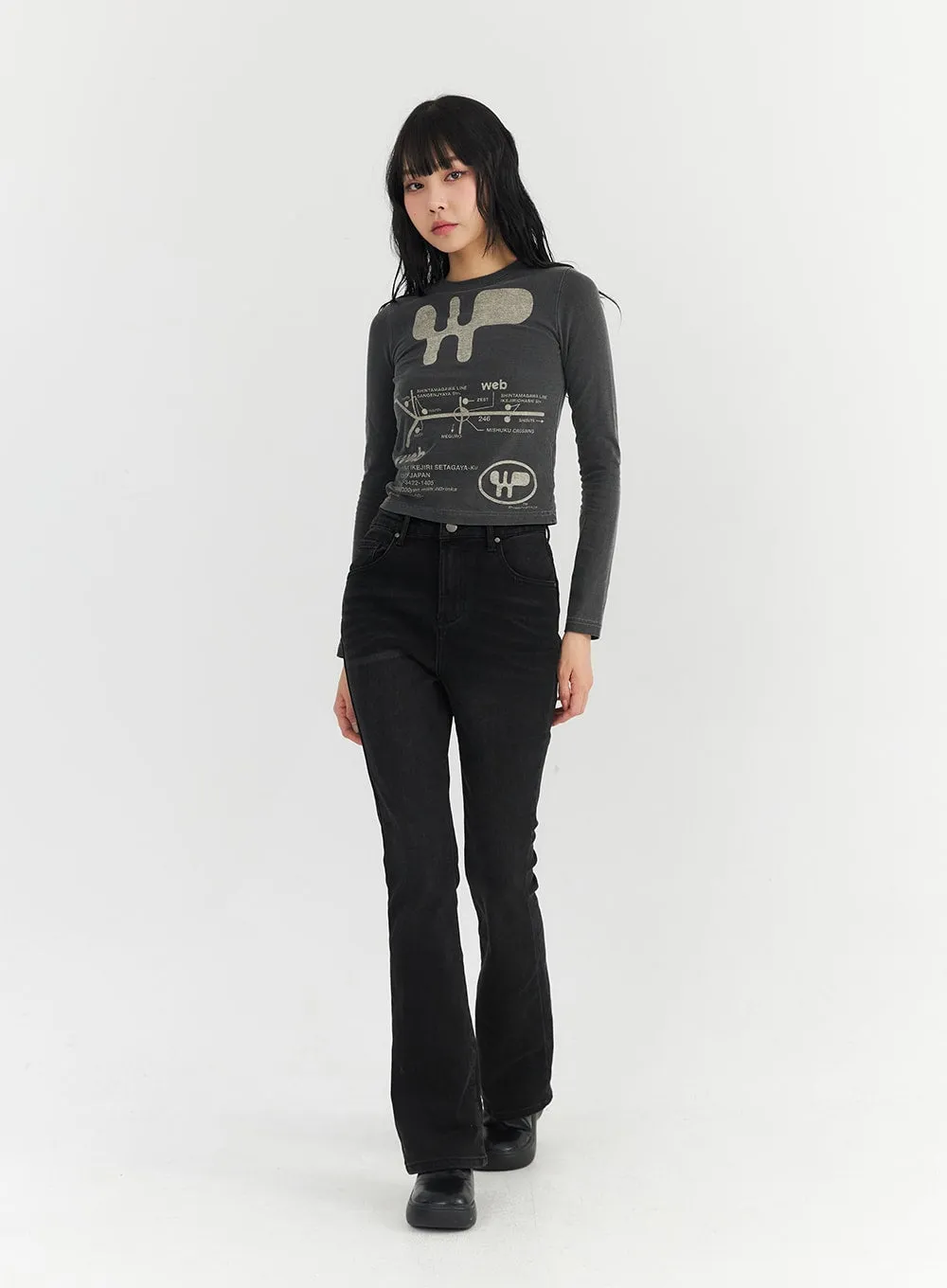 Fleeced Bootcut Cotton Pants CO327