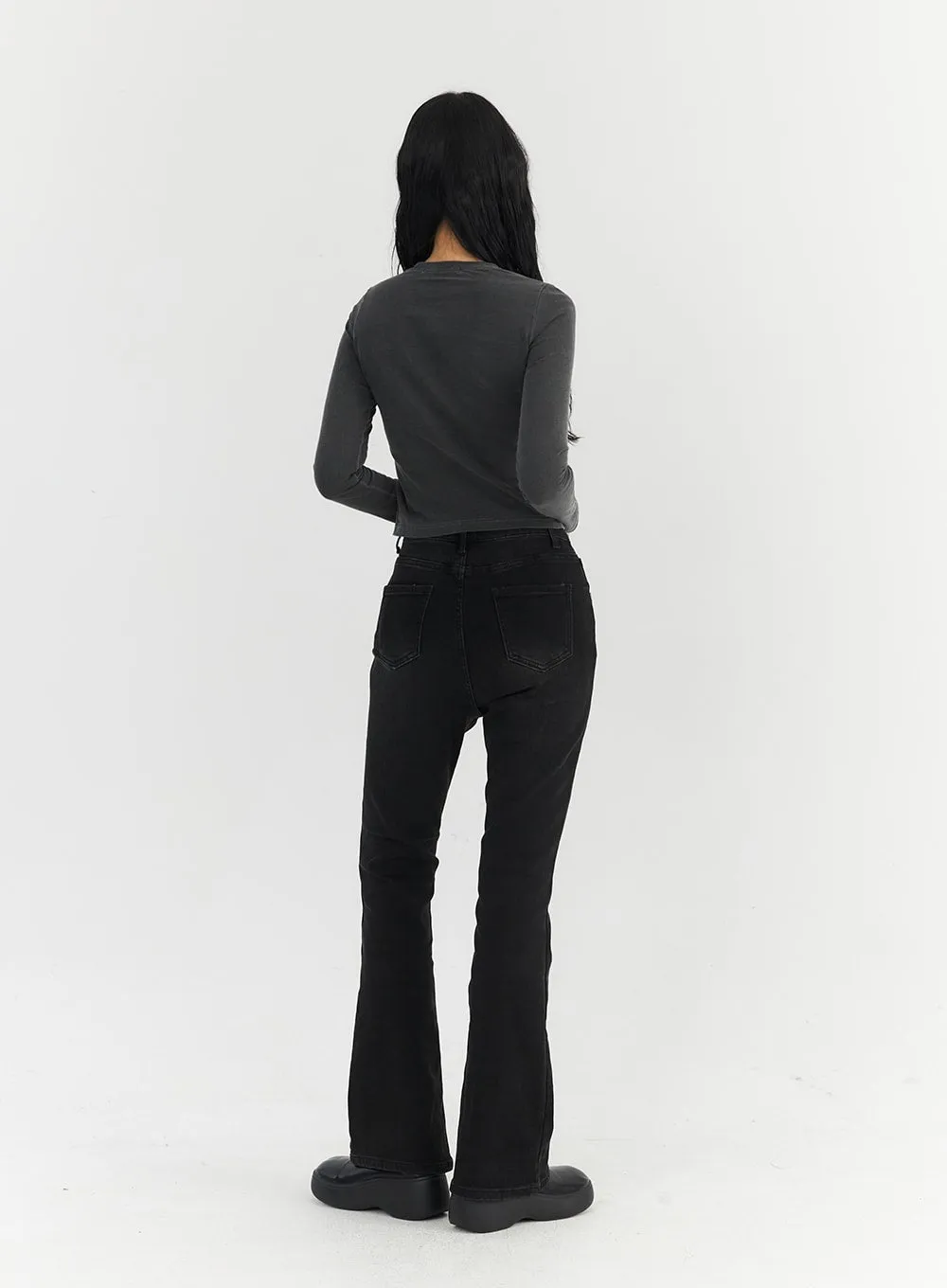 Fleeced Bootcut Cotton Pants CO327