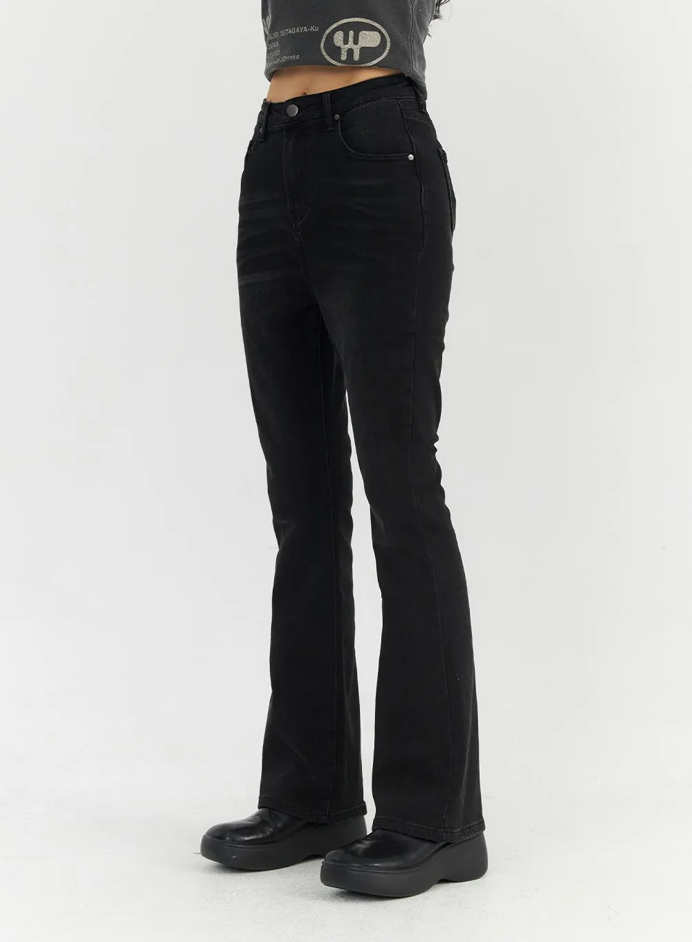 Fleeced Bootcut Cotton Pants CO327