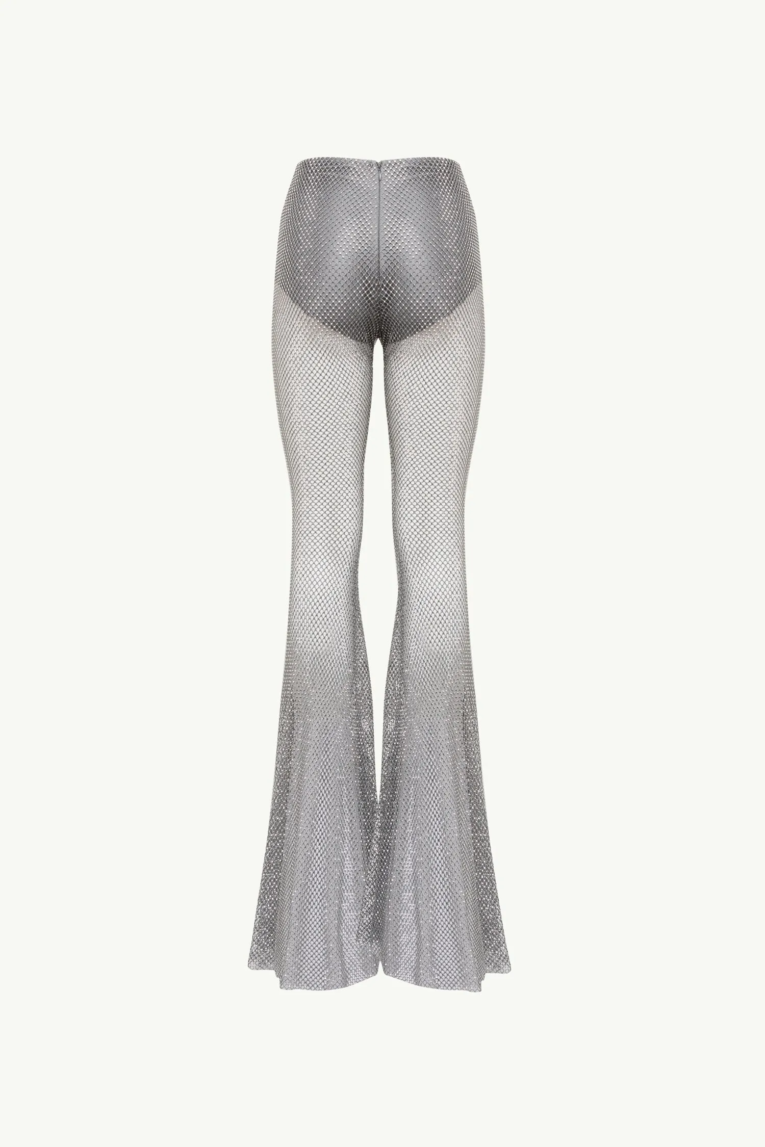 GIUSEPPE DI MORABITO Flared Pant In Crystal Net