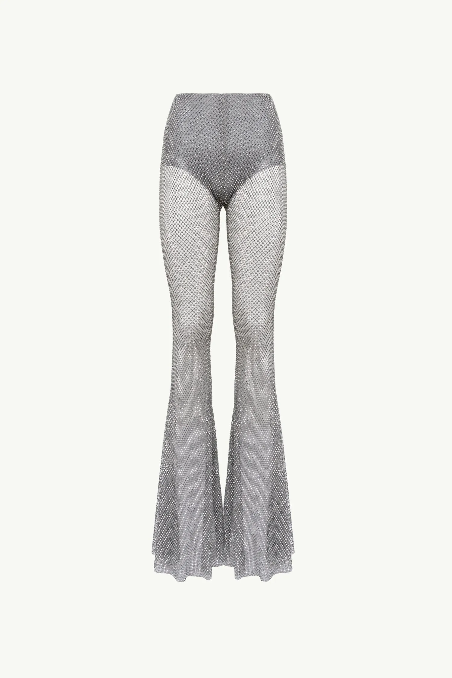 GIUSEPPE DI MORABITO Flared Pant In Crystal Net