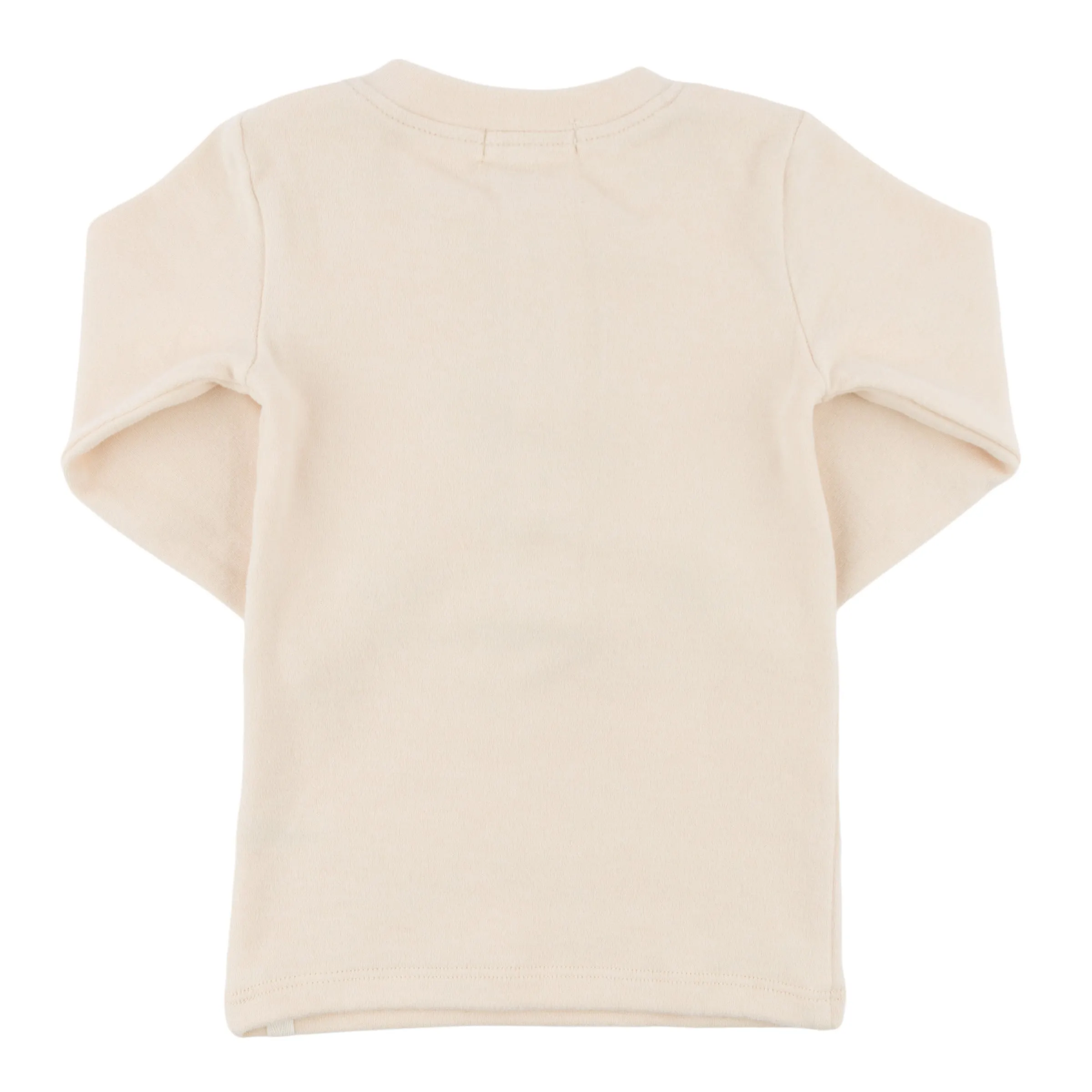 oh baby! Mini Stripe Elbow Patch Henley - Vanilla