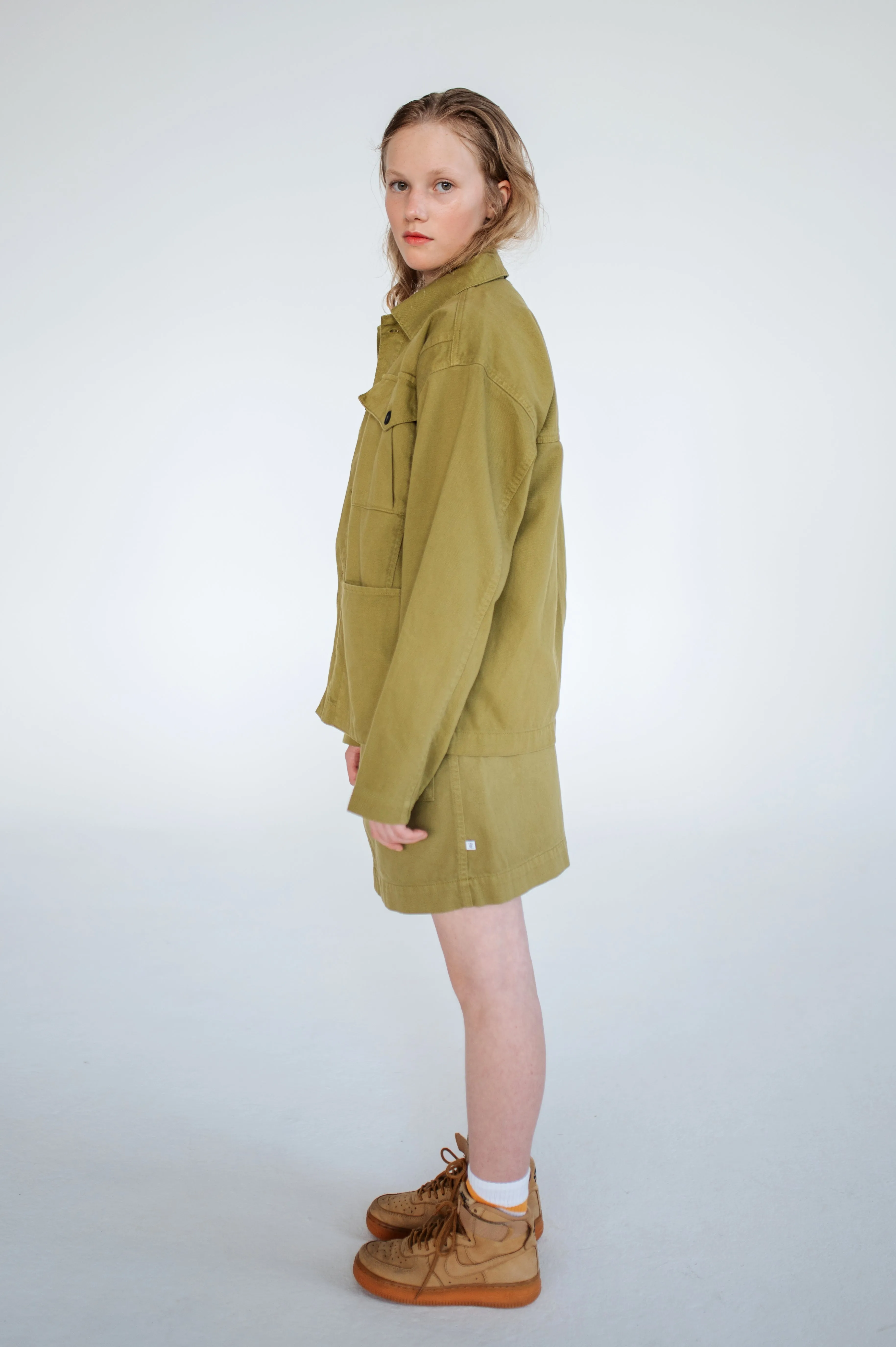 pocket skirt - green moss