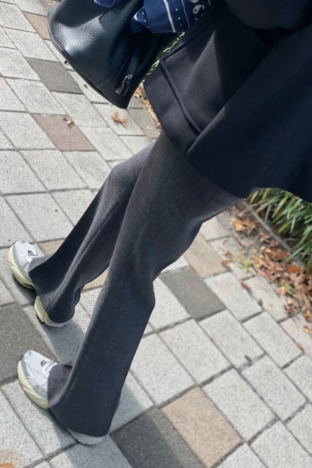 Side Zip Semi Bootcut Pants