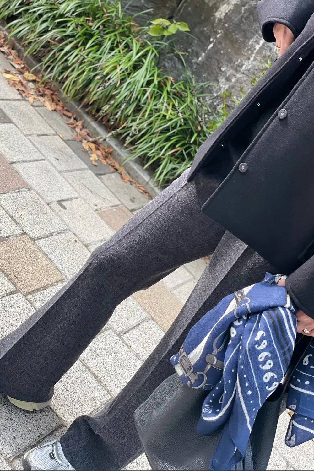 Side Zip Semi Bootcut Pants