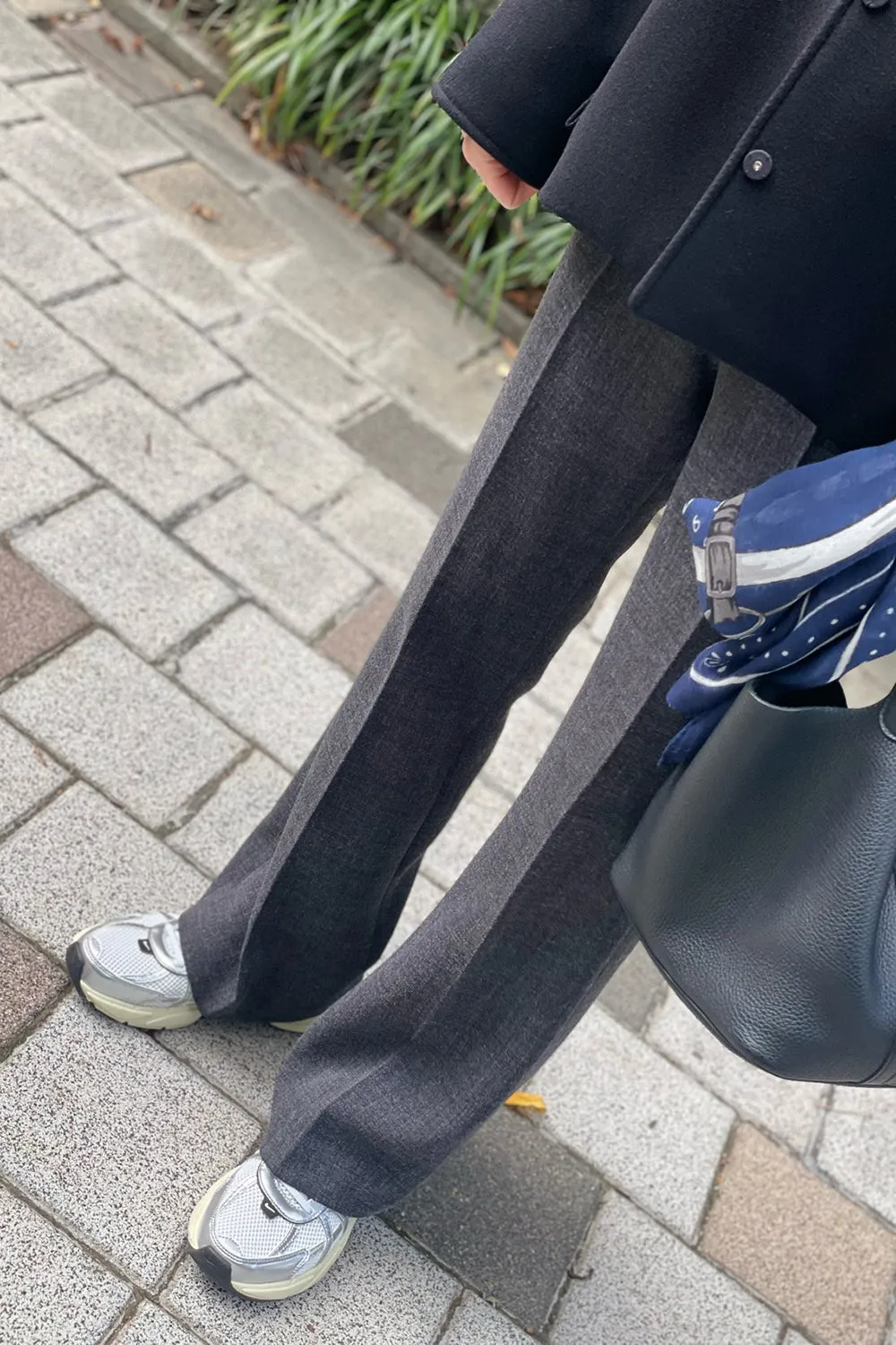 Side Zip Semi Bootcut Pants