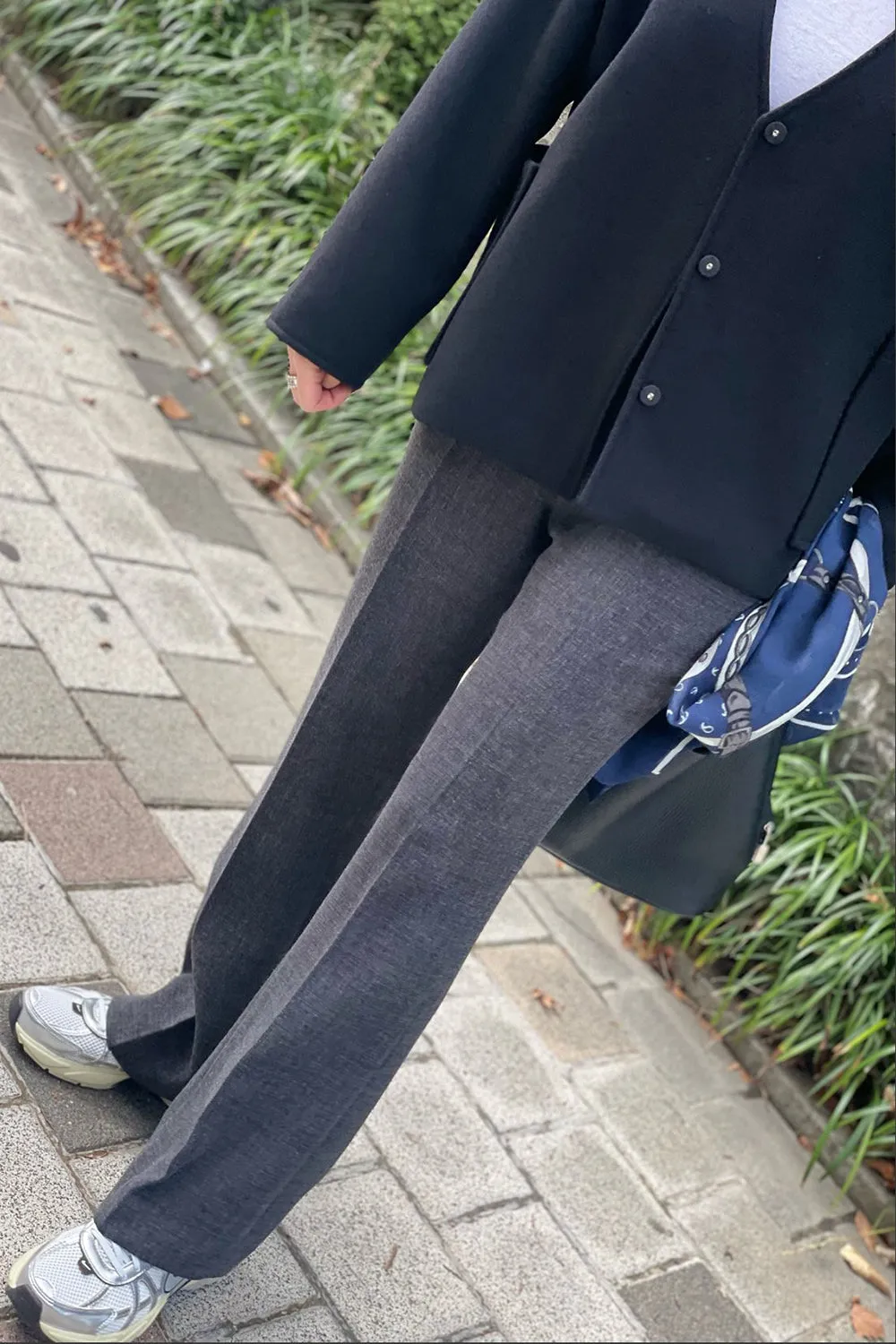 Side Zip Semi Bootcut Pants