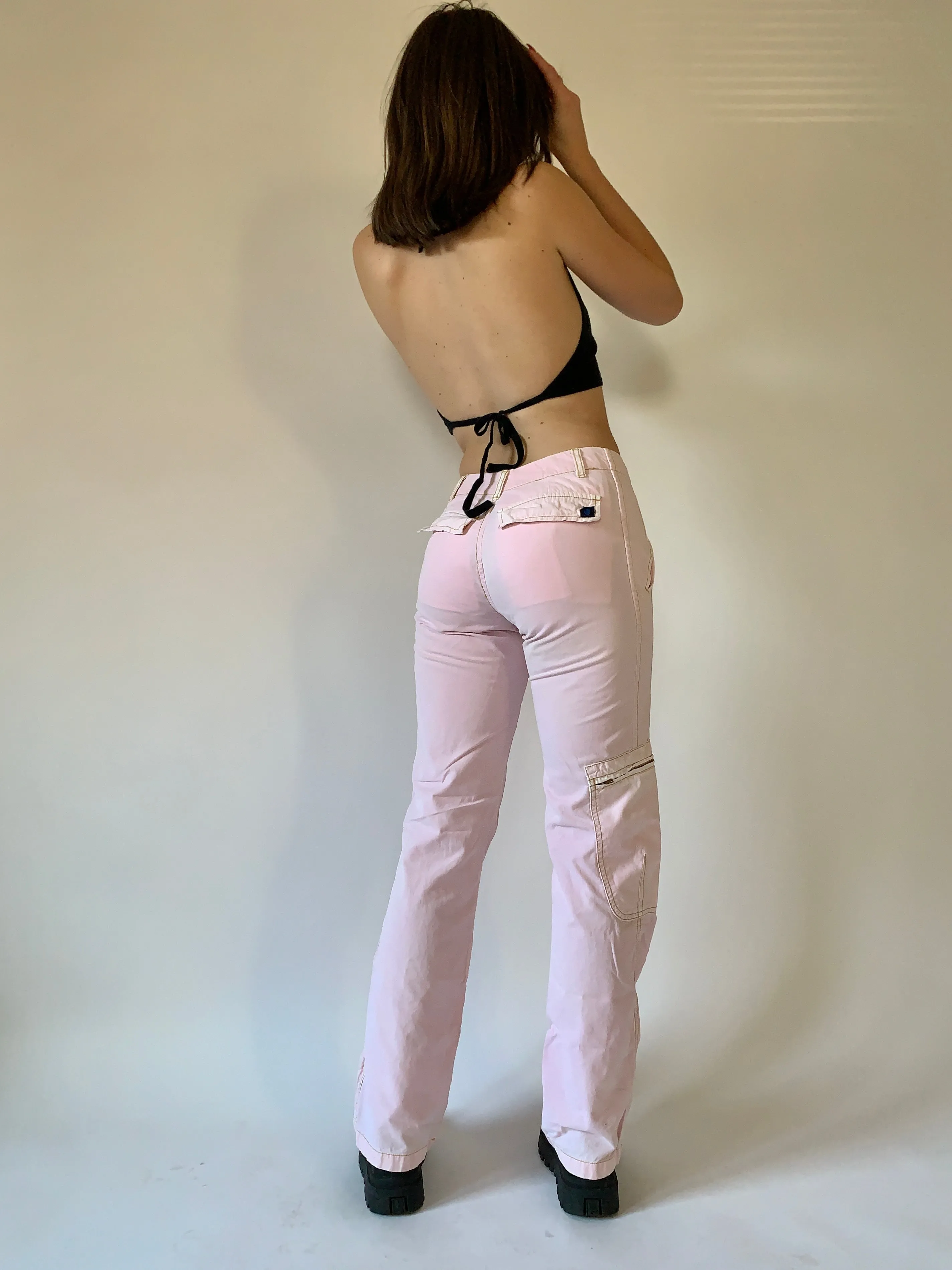 Y2K Baby Pink Cargos